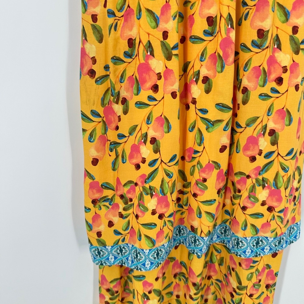 Farm Rio for Anthropologie Anjou Maxi Dress Size 2‎ Tiered Padded Cup READ - Picture 6 of 16